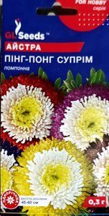 Насіння квітів Айстра Пінг Понг Суприм 0.3г SDS-AN-PAC-369 фото