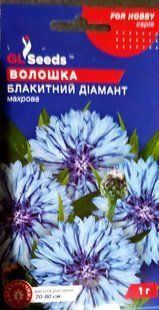 Насіння квітів Волошка Блакитний Діамант 1г SDS-PR-PAC-227 фото