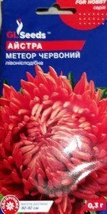 Насіння квітів Айстра Метеор Червоний 0.3г SDS-AN-PAC-367 фото